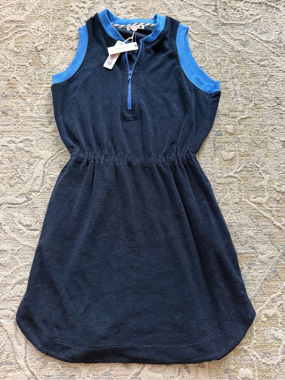 Sundry Half-Zip Terry Mini Dress